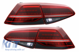 Full LED Задни светлини , подходящи за VW Golf 7 & 7.5 VII (2012-2019) Facelift Retrofit G7.5 Look Динамичен Sequential Въртящи се светлини Dark Черешово черно-image-6041430