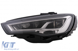 Full LED Фарове , подходящи за Audi A3 8V Pre-Facelift (2013-2016) Надстройка за Халоген с последователни Динамичен Въртящи се светлини LHD-image-6074910