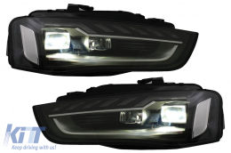 Full LED Фарове подходящи за AUDI A4 B8.5 Facelift (2012-2015) Динамичен Sequential Turning Light Черен A4 B9.5 Дизайн-image-6088120