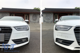 Full LED Фарове подходящи за AUDI A4 B8.5 Facelift (2012-2015) Динамичен Sequential Turning Light Черен A4 B9.5 Дизайн-image-6088275