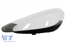 Gafas de lente de faros para Porche Cayenne II Facelift SUV 92A 14-17 transparente-image-6098372