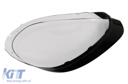 Gafas de lente de faros para Porche Cayenne II Facelift SUV 92A 14-17 transparente-image-6098373