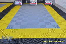 Garage Interlocking Floor Tiles Warehouse Modular Flooring Black-image-6108673