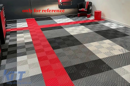 Garage Interlocking Floor Tiles Warehouse Modular Flooring Black-image-6108674