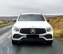 Gitter für Mercedes GLC X253 C253 Facelift 2020+ GTR Panamericana Look Alles schwarz-image-6075928