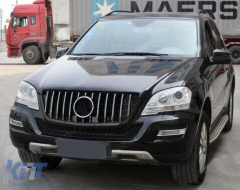 Gitter für Mercedes ML W164 Facelift 07.08-11 GTR Panamericana Look Schwarz Chrom-image-6090252