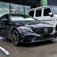 Gitter für Mercedes W205 S205 A205 C205 Facelift 03.2018-2020 mit Kamera Schwarz-image-6083257