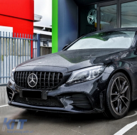 Gitter für Mercedes W205 S205 A205 C205 Facelift 03.2018-2020 mit Kamera Schwarz-image-6083258