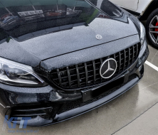 Gitter für Mercedes W205 S205 A205 C205 Facelift 03.2018-2020 mit Kamera Schwarz-image-6083259