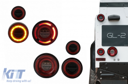 Glohh GL-2 LED Taillights suitable for Land Rover Defender L316 (1990-2016) - TLLRDFL316G