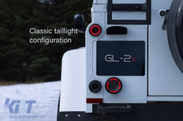 Glohh GL-2X Fanali posteriori LED per Land Rover Defender L316 90-2016 90 110 130 Fumé-image-6106538