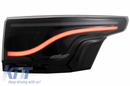 Glohh LED LightBar Taillights suitable for Range Rover Sport L494 (2013-up) GL-5X Smoke High Gloss Black Trim-image-6055865