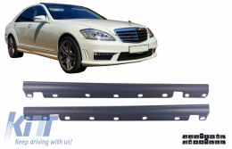 Gonne laterali per Mercedes Classe S W221 2005-2013 S65 Look Versione breve-image-6053592