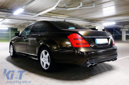 Gonne laterali per Mercedes Classe S W221 2005-2013 S65 Look Versione breve-image-6053595