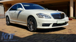 Gonne Laterali per Mercedes Classe S W221 2005-2013 S65 Look solo per Interasse lungo-image-6088436