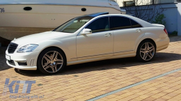 Gonne Laterali per Mercedes Classe S W221 2005-2013 S65 Look solo per Interasse lungo-image-6088437