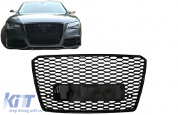 Griglia anteriore per Audi A8 D4 Facelift 2014-2017 RS8 Look Nero lucido-image-6083513