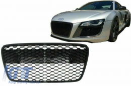 Griglia anteriore per Audi R8 2007-2012 a nido d'ape Nero lucido-image-6075289