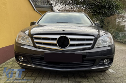 Griglia anteriore per Mercedes C W204 S204 Limousine Station wagon 2007-2014 Sport Argento-image-6091902