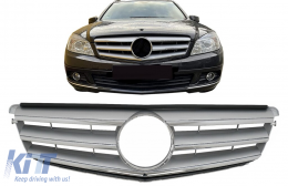 Griglia anteriore per Mercedes C W204 S204 Limousine Station wagon 2007-2014 Sport Argento-image-6092044