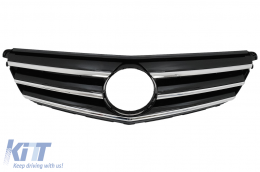 Griglia anteriore per Mercedes C W204 S204 Limousine Station Wagon 2007-2014 Nero lucido-image-6091386