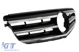 Griglia anteriore per Mercedes C W204 S204 Limousine Station Wagon 2007-2014 Nero lucido-image-6091388