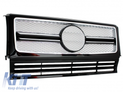 Griglia anteriore per Mercedes Classe G W463 90-14 G65 Look Chrome Edition-image-6003915