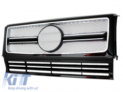 Griglia anteriore per Mercedes Classe G W463 90-14 G65 Look Chrome Edition-image-6003916