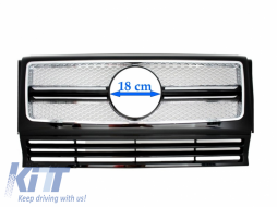 Griglia anteriore per Mercedes Classe G W463 90-14 G65 Look Chrome Edition-image-6046082