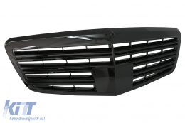 Griglia anteriore per Mercedes Classe S W221 Facelift 2010-2013 S65 Look Nero lucido-image-6091113