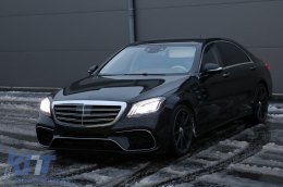 Griglia anteriore per Mercedes Classe S W222 2014-08.2020 S63 S65 Look Cromo-image-6097027