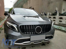 Griglia Anteriore per Mercedes GLA X156 Facelift 17+ GT-R Panamericana Look Nero-image-6043523