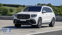 Griglia anteriore per Mercedes GLS SUV X167 2019-2023 GT-R Panamericana Look Cromo-image-6086589