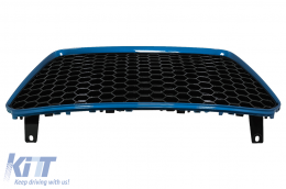 Griglia Calandra per Audi R8 42 1 generazione Facelift 13-15 RS Look Nero Lucido Blu-image-6096206