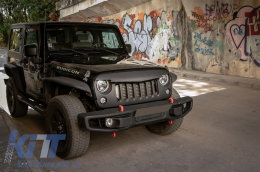 Griglia Calandra per Jeep Wrangler Rubicon JK 07-17 Angry Look Nero opaco Grille-image-6022398