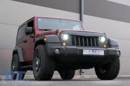 Griglia Calandra per Jeep Wrangler Rubicon JK 07-17 Angry Look Nero opaco Grille-image-6072964