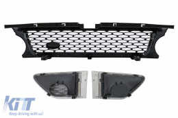 Griglia & Lato sfiati per Rover Sport L320 Facelift 09-13 Autobiography Look Nero-image-6087841