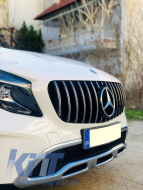 Griglia per Mercedes GLA X156 Facelift 17+ GT-R Panamericana Look Nero Cromo-image-6057479