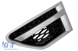 Griglia Prese d'aria laterali per Rover Sport Facelift 09-13 L320 Autobiography Look Argento-image-6015989