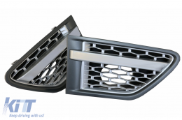 Griglia Prese d'aria laterali per Rover Sport Facelift 09-13 L320 Autobiography Look Argento-image-6083935