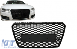 Griglia Senza Emblema per Audi A7 4G Pre-Facelift 2010-2014 RS7 Look Nero lucido-image-6082742