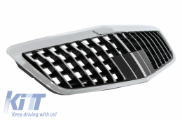 Grille Avant pour Mercedes Classe S W221 Facelift 2011-2013 Vertical Look Chrome-image-6057502