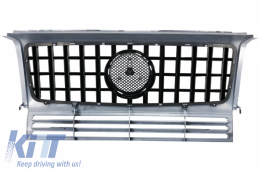 Grille avant pour Mercedes G W463 1990-2014 G63 GT-R Panamericana Look argent--image-6033814