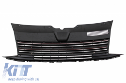 Grille Avant sans Emblème pour VW T6 Bus / Transporter 2015-2019 Noir avec Rouge-image-6054381