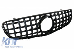 Grille centrale avant adaptable sur MERCEDES GLC X253 C253 (2015-2018) AMG GT R Panamericana Design Tout Noir--image-6040009