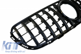 Grille centrale avant adaptable sur MERCEDES GLC X253 C253 (2015-2018) AMG GT R Panamericana Design Tout Noir--image-6040010