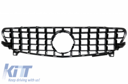 Grille centrale pour MERCEDES A W176 Facelift 09.15-18 A45 GT-R Look Noir Chrome-image-6037907