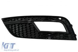 Grille pour AUDI A4 B8 Facelift 12-15 RS Look Noir PDC Feu brouillard Housses-image-6062571