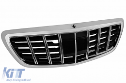 Grille pour Mercedes Classe S X222 W222 14+ Style B Rayures Verticales Doubles-image-6041314