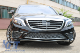 Grilles latérales Chrome Pare-chocs avant pour MERCEDES W222 2013-2017 S65 Look-image-6030031